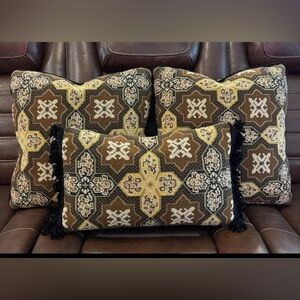 Saratoga Gros Point Pillows/Cushions for Bedroom, Living, Dining Room , Set of 3